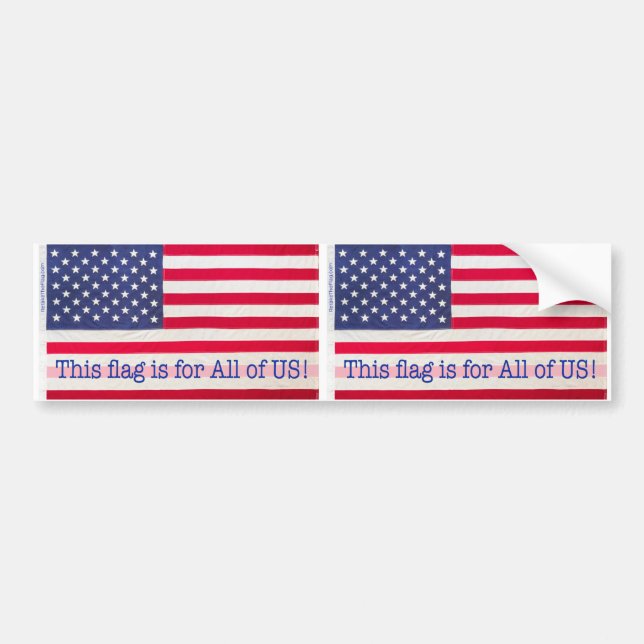 Bumper Sticker-This flag is for All of US! message Bumper Sticker (Front)