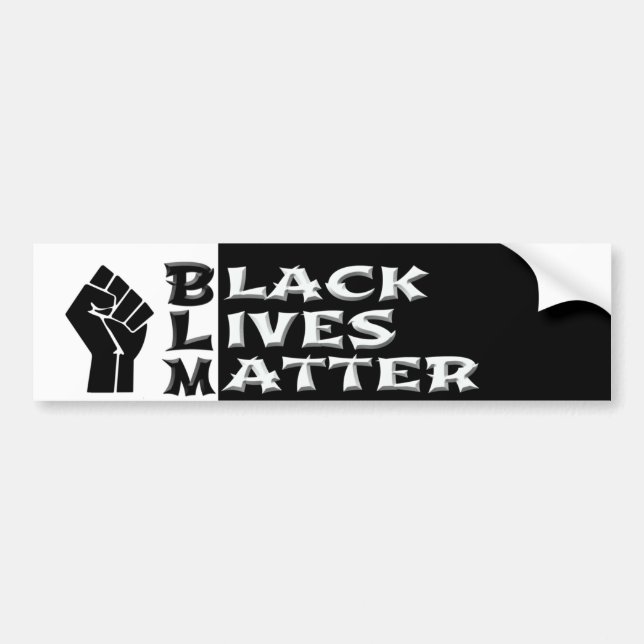 Bumper Sticker with message Black Lives Matter (Front)