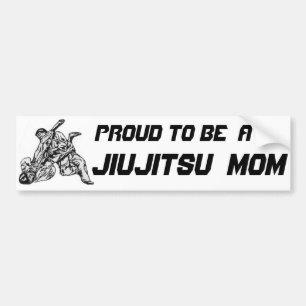 Bumper Sticker with Proud to be a jiujitsu mum
