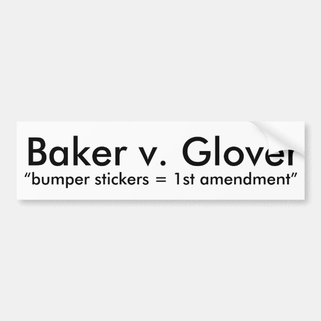 Bumper Stickers are Legal (Front)