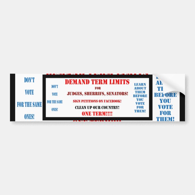 Bumper Stickers TERM LIMITS (Front)