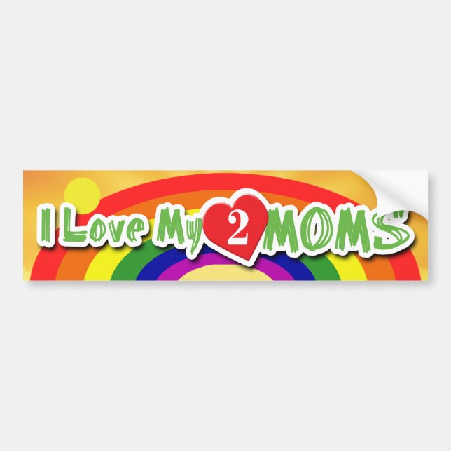 BUMPERSTICKERS - Luv 2 Moms Bumper Sticker (Front)