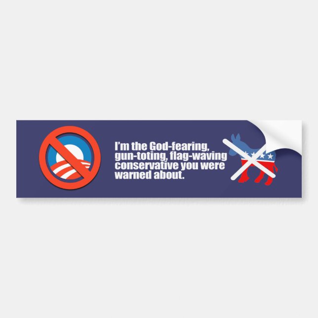 BUMPERTEMPLATE - God fearing conservative Bumperst Bumper Sticker (Front)