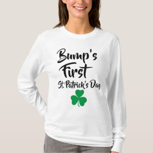 Bump's First St Patricks Day Shamrock Irish T-Shirt