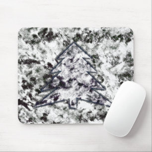 Bumpy spongy texture mix in grey white pine design mouse pad