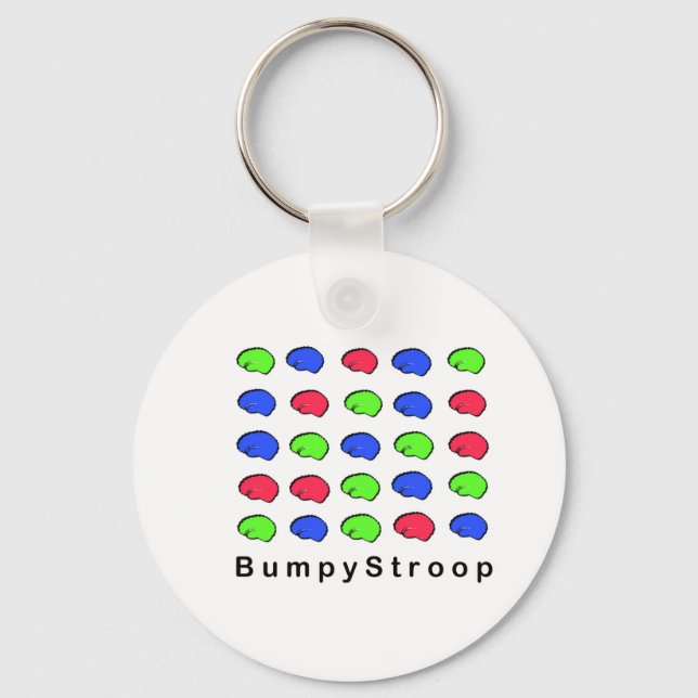 Bumpy Stroop Key Ring (Front)