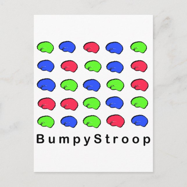 Bumpy Stroop Postcard (Front)