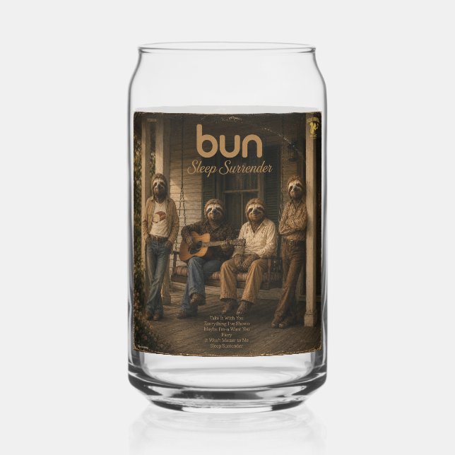 Bun Album: a Parody Can Glass (Front)