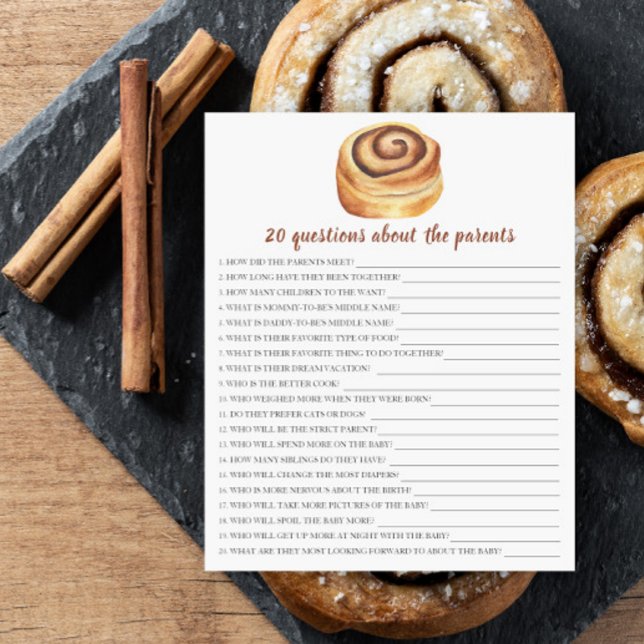 Bun baby shower - 20 questions about parent (Creator Uploaded)