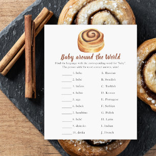 Bun baby shower - Baby around the world game
