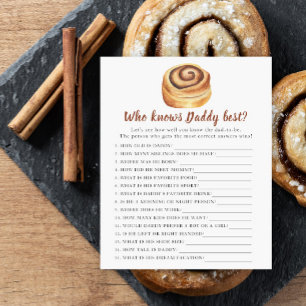 Bun baby shower - Game Who knows daddy best