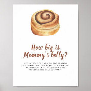 Bun baby shower How big is mummy's belly game  Poster