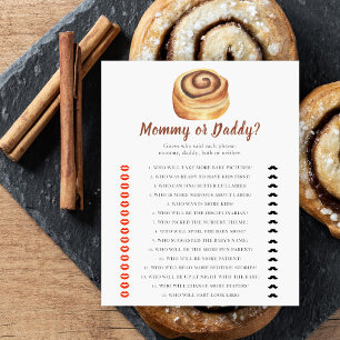 Bun baby shower - mummy or daddy game