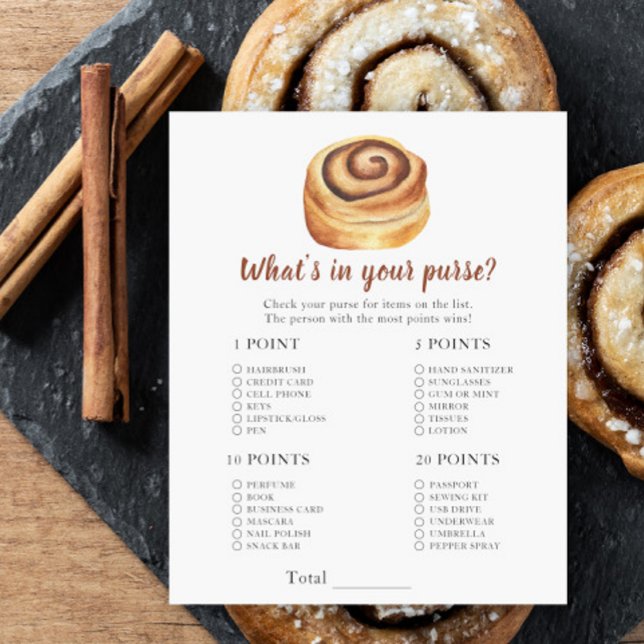 Bun baby shower - What's in your purse game (Creator Uploaded)