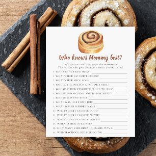 Bun baby shower - Who knows mummy best