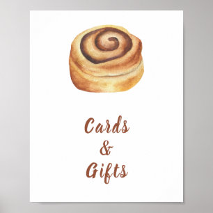 Bun cinnamon baby shower Cards and Gifts Poster