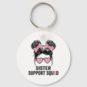 Bun Gl Sister Support Squad Breast Cancer Awarenes Key Ring