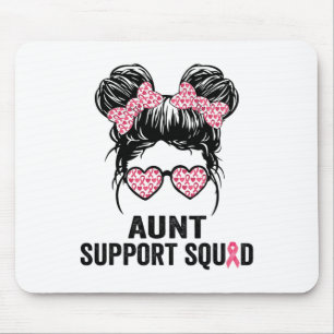 Bun Gles Aunt Support Squad Breast Cancer Awarenes Mouse Pad
