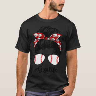 Bun Hair Softball Guigi Lifes With Sunglasses T-Shirt