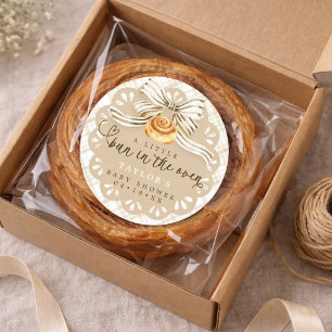 Bun in Oven Baby Shower Favor Sticker Neutral