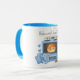 Bun in the Oven Baby Boy Announcement Present Mug