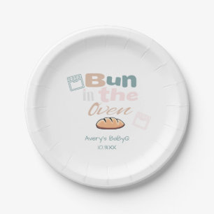 Bun In The Oven BaBy Q Shower Paper Plate