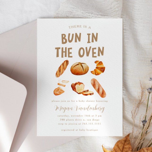 Bun In The Oven Baby Shower Invitation (Creator Uploaded)