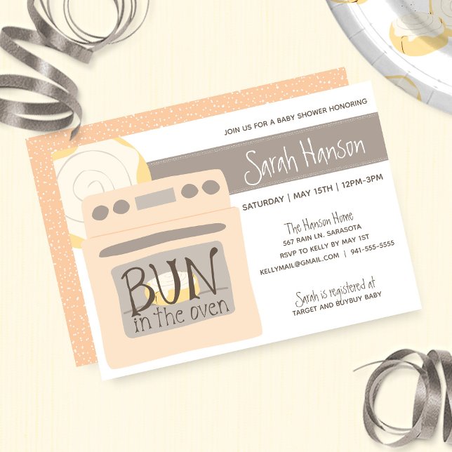 Bun in the Oven Baby Shower Invitation (Creator Uploaded)