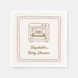 Bun in the Oven Baby Shower Napkin