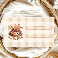 Bun in the Oven Baby Shower Note for Baby
