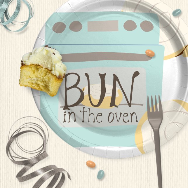 Bun in the Oven Baby Shower Paper Plate (Creator Uploaded)