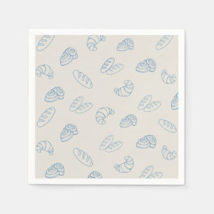 Bun in the Oven Baby Shower Rustic Bread Napkins