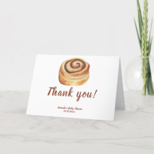 Bun in the oven Baby Shower Thank you Card