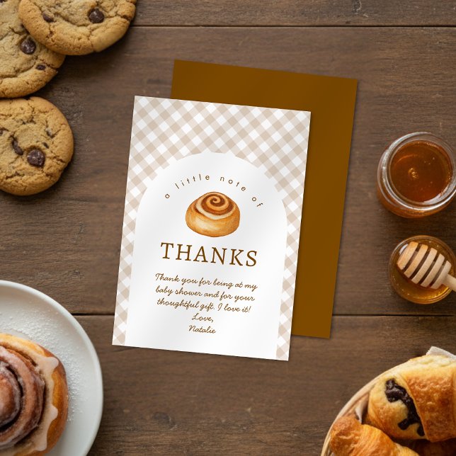 Bun In The Oven Baby Shower  Thank You Card (Creator Uploaded)