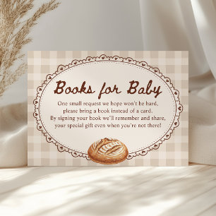 Bun in the Oven Bakery Baby Shower Books for Baby Enclosure Card
