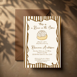 Bun in the oven baking baby shower invitation
