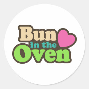 Bun In The Oven Classic Round Sticker
