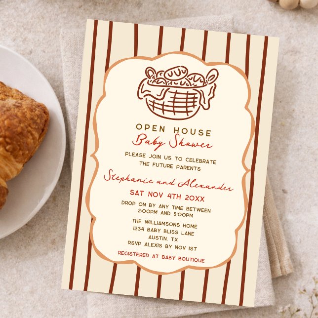 Bun In The Oven Come And Go Baby Shower Invitation (Creator Uploaded)