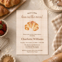 Bun in the Oven Croissant Girl Baby Shower