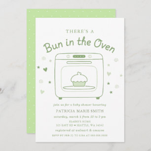 Bun In The Oven Gender Neutral Baby Shower Invitation