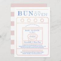 Bun in the Oven Girl Pink Baby Shower by Mail