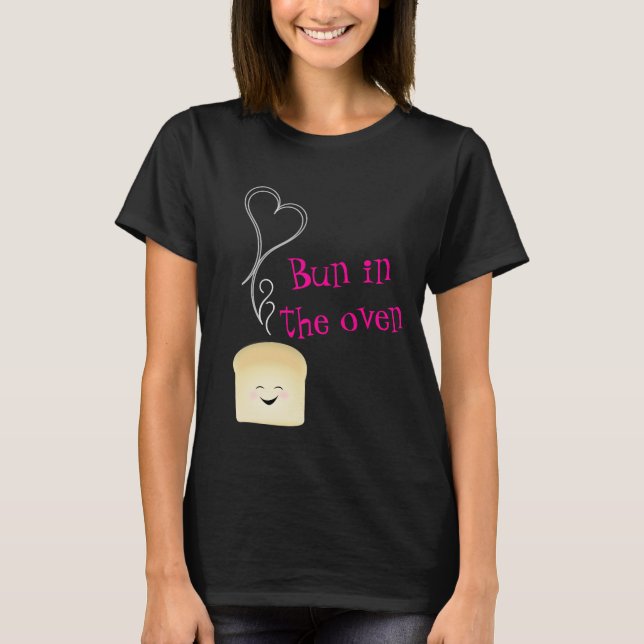 Bun in the Oven Pink Maternity Shirt (Front)