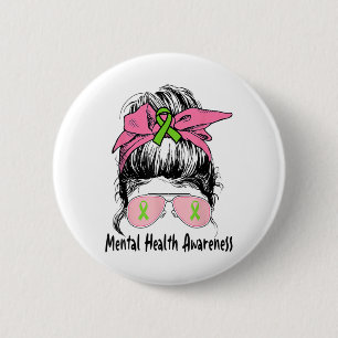 Bun Mental Health Problems Mental Health Awareness 6 Cm Round Badge