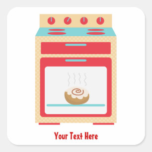 Bun Oven (customisable maternity) Square Sticker