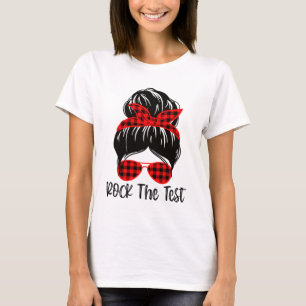 Bun Rock The Test Day 2023 Testing Day May Teacher T-Shirt