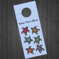 Bunch of Abstract Black Turtles Colourful Markings