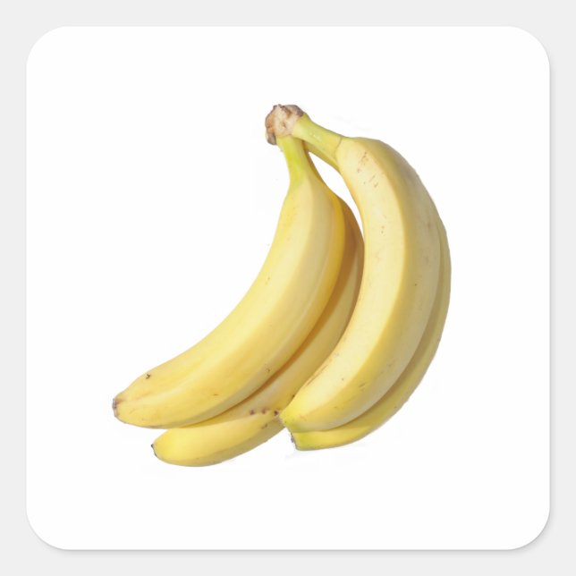 Bunch of banana's on a blank background square sticker (Front)