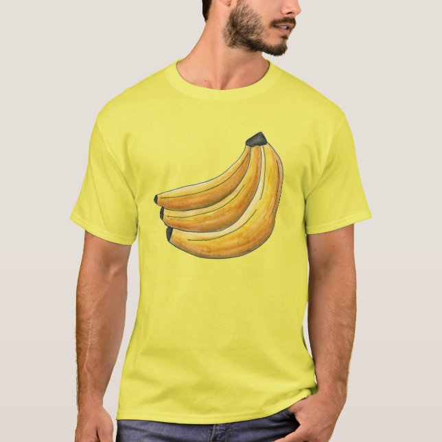 Bunch of Bananas Yellow Banana Fruity Tee Shirt (Front)