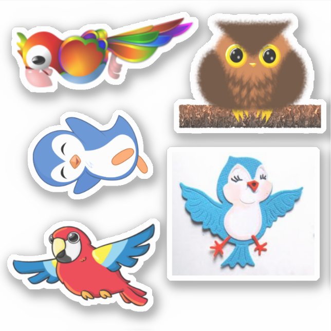 Bunch Of Birds Stickers (Front)