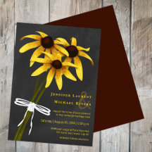 bunch of Black Eyed Susan wildflowers chalkboard